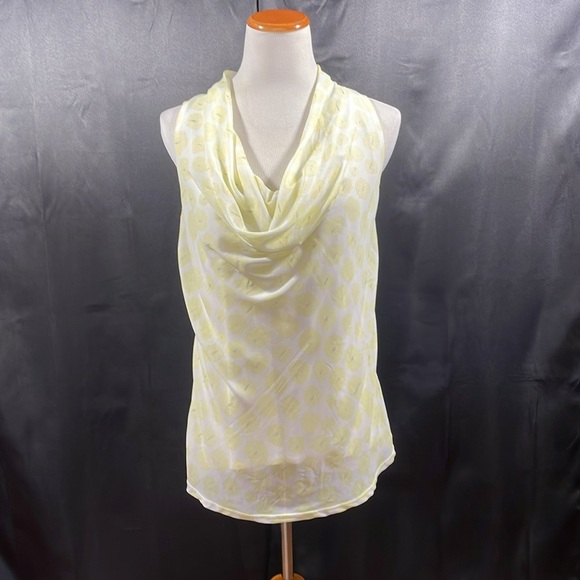 Ann Taylor Yellow and White Blouse - Picture 1 of 5